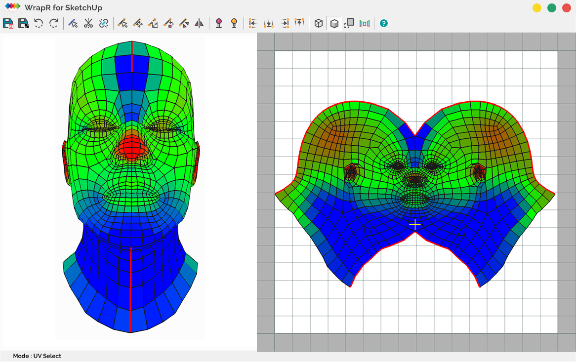 WrapR for SketchUp UV Distortion