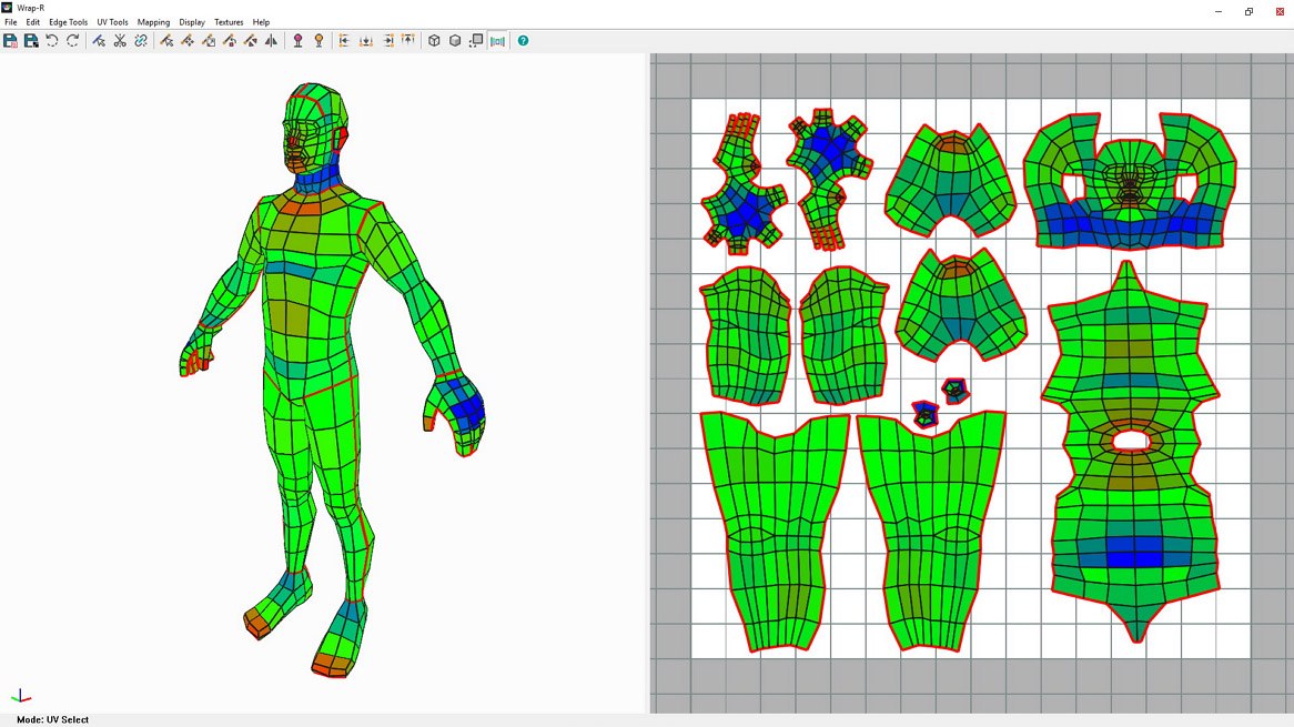 Wrap r. Body UV Map.